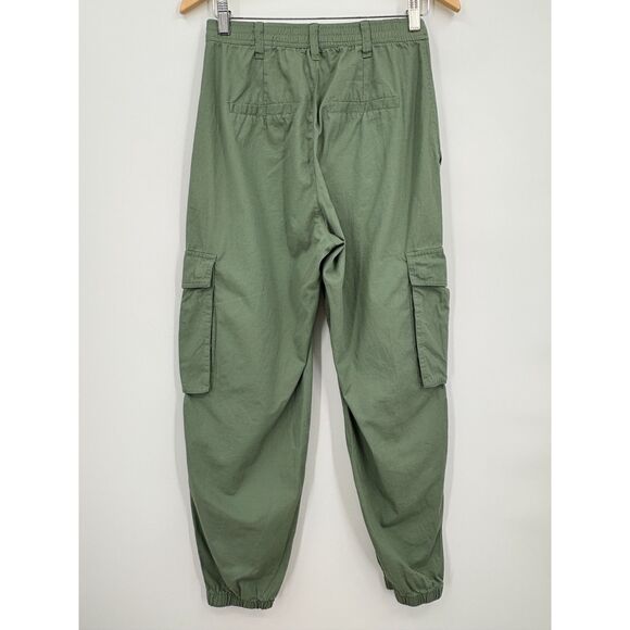 Abercrombie & Fitch Cargo Jogger Parachute Pants in Sage Green Sz Small Utility - Picture 3 of 9